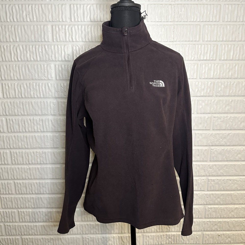 THE NORTH FACE 1/4 Zip  Fleece Pullover Dark Purple SZ MEDIUM‎ Loungewear Warm